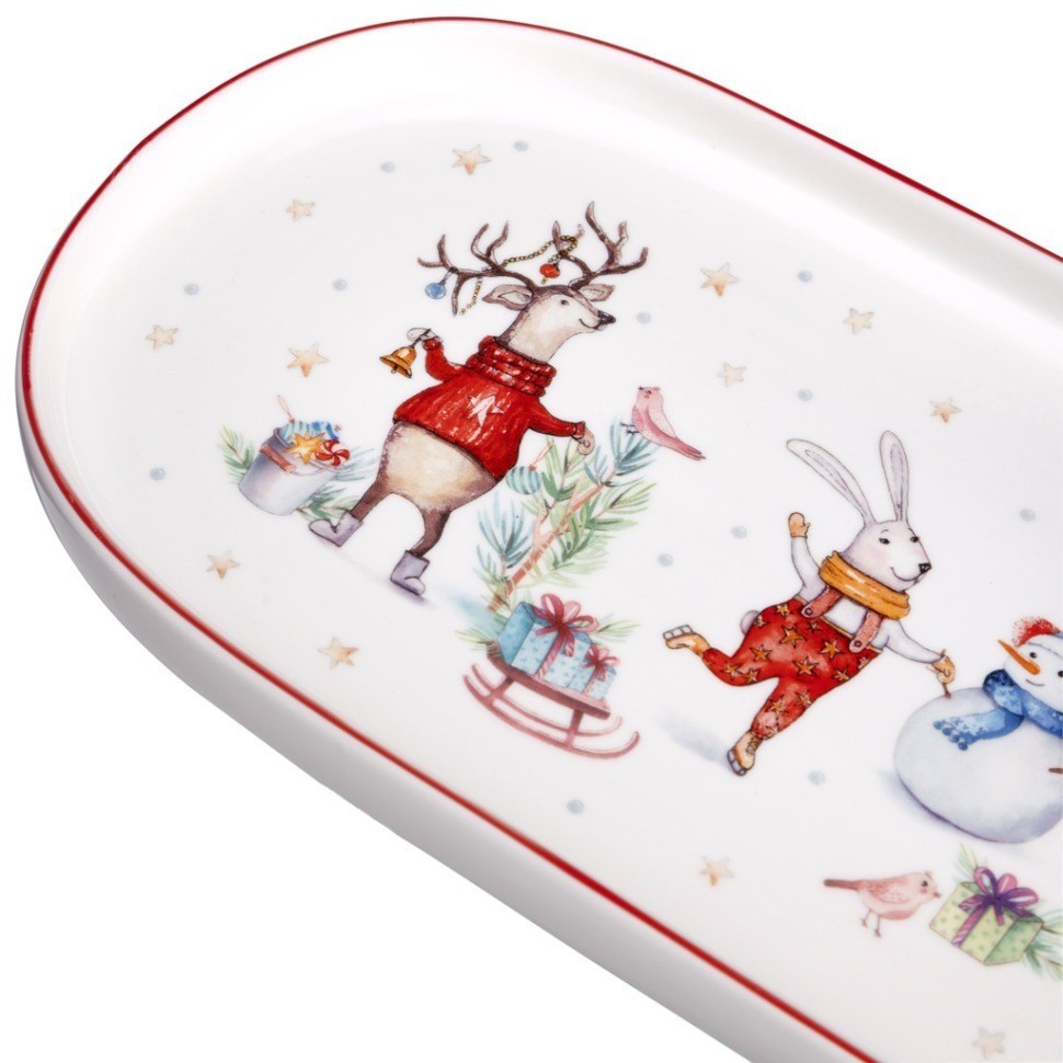 Блюдо овальное lefard "winter story" 34*14,5 см (425-275)