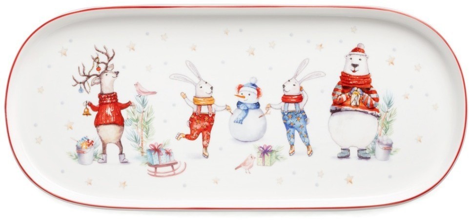 Блюдо овальное lefard "winter story" 34*14,5 см (425-275)