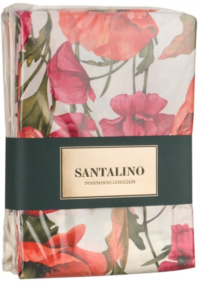 Кпб евро "маки" под 200х220 -1шт., пр (цвет св.желтый) 220х250  -1шт., нав 70х70- 2шт SANTALINO (984-726)