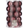 Набор пластиковых шаров ø 8 см темно-розовый 25 шт. в прозрачной упаковке (84694)