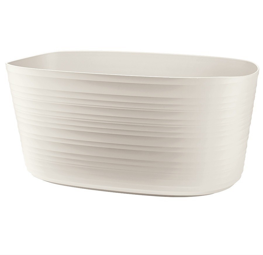 Кашпо для комнатных растений большое tierra, молочное (75508)