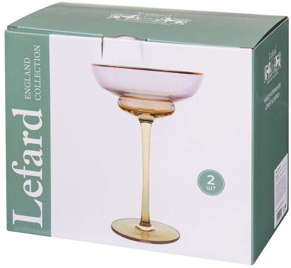 Набор креманок "twist & shine" pink, 2 шт/220 мл Lefard (687-003)