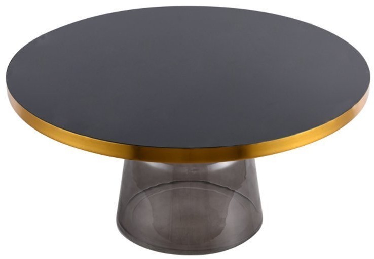 Столик кофейный odd, D75 см, черный/серый (74269)