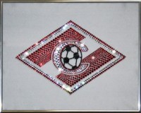 Картина Спартак на белом фоне с кристаллами Swarovski (2202)