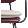 Стул с подлокотниками и контрастным кантом pea, велюр, бордовый/бежевый (77103)
