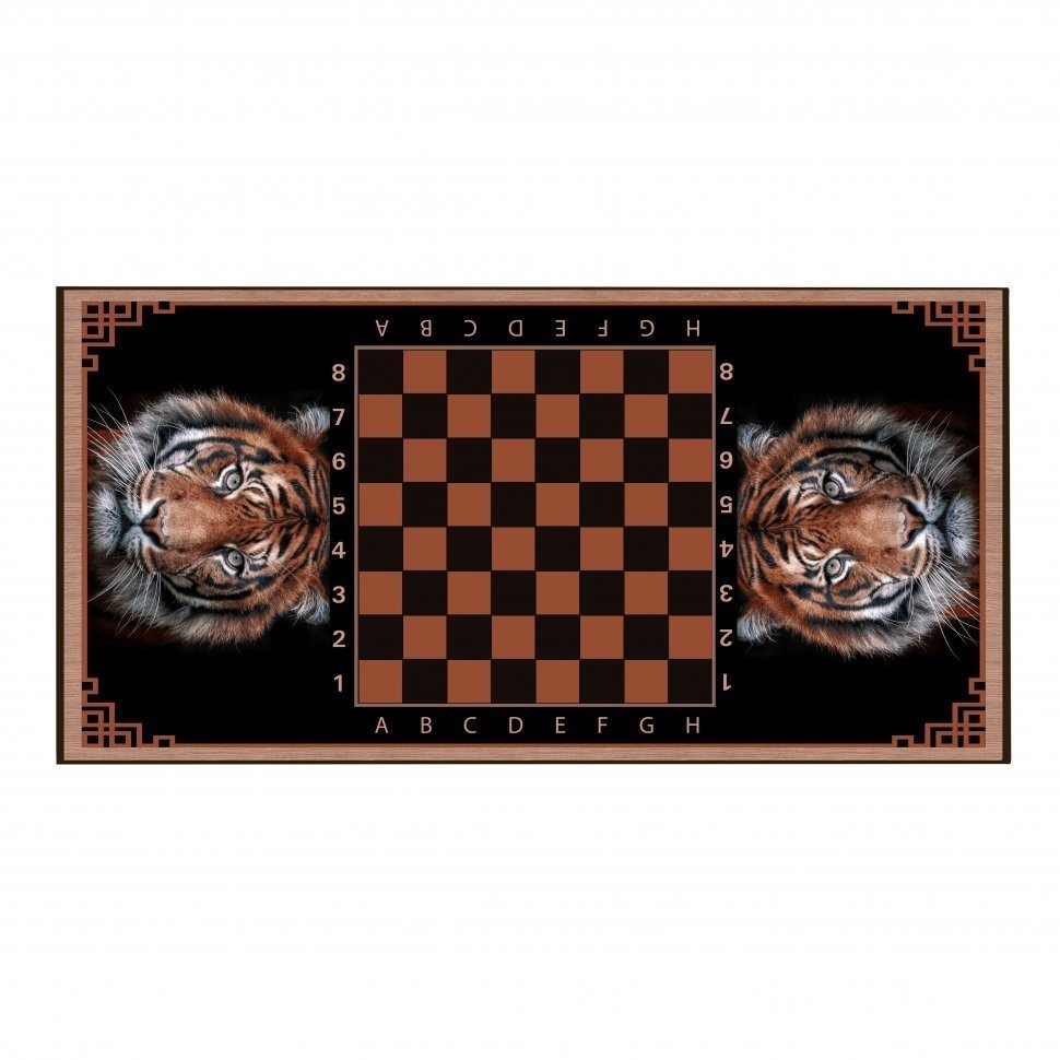 Нарды + Шашки Сирия Тигр средние (Россия, дерево, 50 см), Partida (64226)