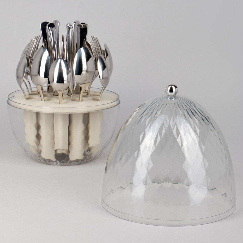 Набор столовых приборов на вращающейся подставке, 24пр., сталь 18/10 Agness (922-022)