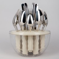 Набор столовых приборов на вращающейся подставке, 24пр., сталь 18/10 Agness (922-022)