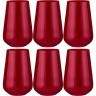 Набор стаканов "sandra sprayed red" из 6 шт. 380 мл. высота=12,5 см. Bohemia Crystal (674-712)