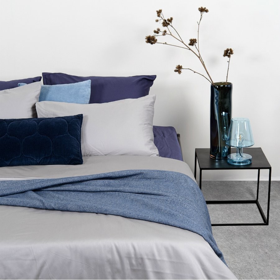 Набор из двух наволочек из сатина светло-серого цвета из коллекции essential, 50х70 см (66430)