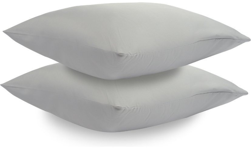 Набор из двух наволочек из сатина светло-серого цвета из коллекции essential, 50х70 см (66430)
