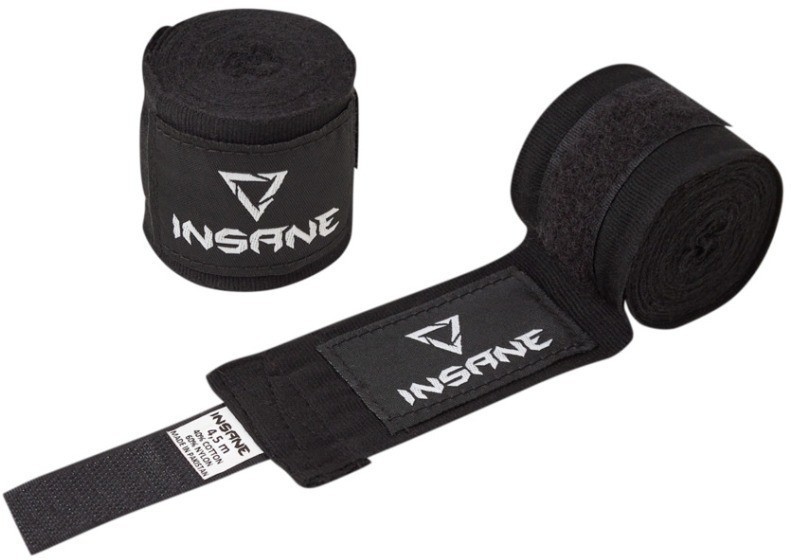 Бинт боксеркий INSANE COBRA, хлопок/нейлон, черный, 4,5 м (2095317)