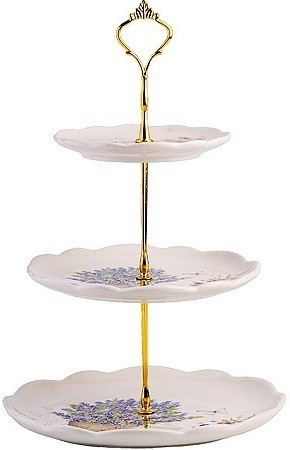 Конфетница 3-х ярусная Утренняя свежесть LORAINE (60199)