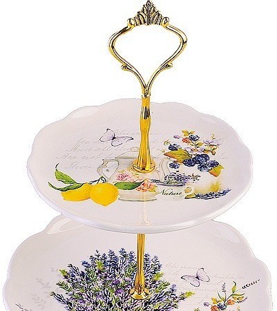 Конфетница 3-х ярусная Утренняя свежесть LORAINE (60199)