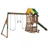 Уличная игровая площадка для детей (горка, качели, песочница, скалодром, лестница, 2 этажа) (F29205_KE)