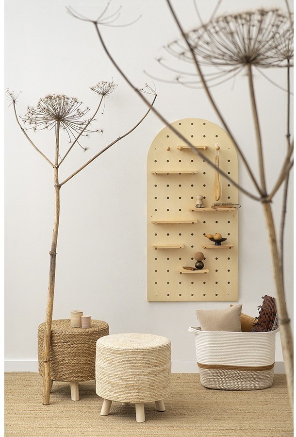 Пегборд shely, 60х120 см, светлое дерево (74816)