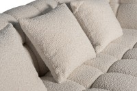 Диван Prato трехместный букле белый 249*106*74см (TT-00013631)