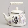 Чайник agness эмалированный серия "lavender cats", 2,6 л (943-073)