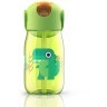 Бутылочка детская с силиконовой соломинкой 415 мл зелёная (66307)