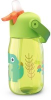 Бутылочка детская с силиконовой соломинкой 415 мл зелёная (66307)