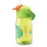 Бутылочка детская с силиконовой соломинкой 415 мл зелёная (66307)