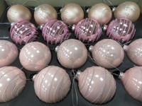 Декор шар O7см розовый в ассорт. 4 вида дисплей 18шт 1071447 (84017)