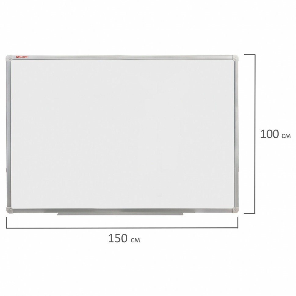 Доска магнитно-маркерная (100х150 см) алюминиевая рамка Brauberg Стандарт 235523 (89603)