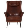 Кресло C0133-1D/#B11, кожа, металл, Vintage cigar, ROOMERS FURNITURE