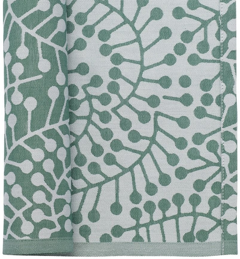 Салфетка из хлопка зеленого цвета с рисунком Спелая смородина, scandinavian touch, 53х53см (72153)