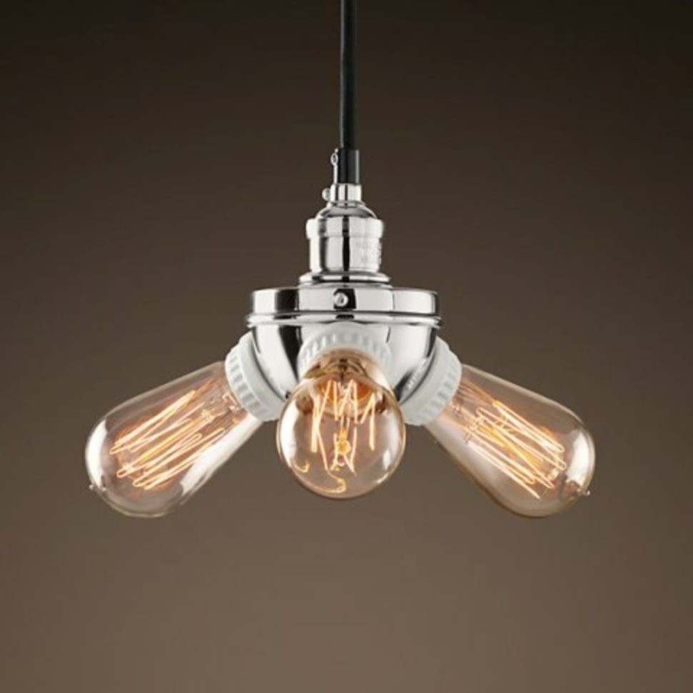 Светильник Делюкс Трипл DTL9119, металл, chrom finish, RESTORATION HARDWARE