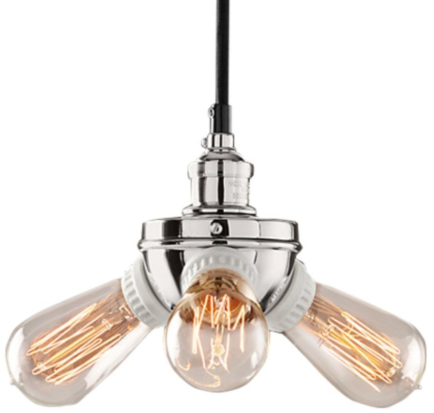 Светильник Делюкс Трипл DTL9119, металл, chrom finish, RESTORATION HARDWARE