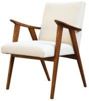 Полукресло Тайлер SE-20012-OAK/FB-192, каркас массив дуба, обивка лен, natural oak/beige, ROOMERS FURNITURE