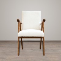 Полукресло Тайлер SE-20012-OAK/FB-192, каркас массив дуба, обивка лен, natural oak/beige, ROOMERS FURNITURE