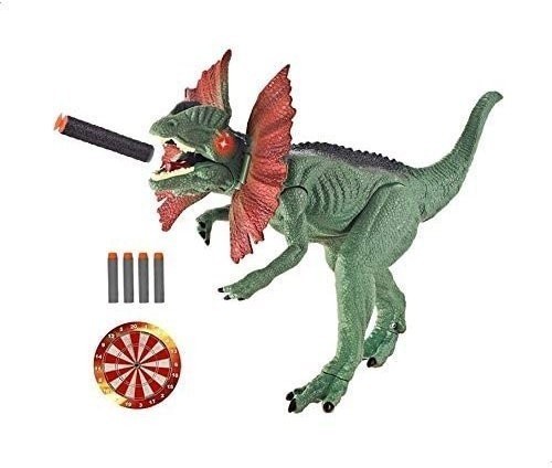 Интерактивный динозавр Дилофозавр (свет, звук, стреляет пульками) (RS6186)