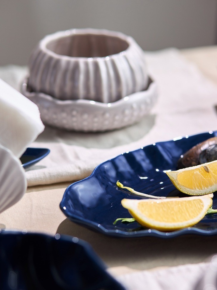 Блюдо сервировочное clams синего цвета из коллекции sea treasures (78783)