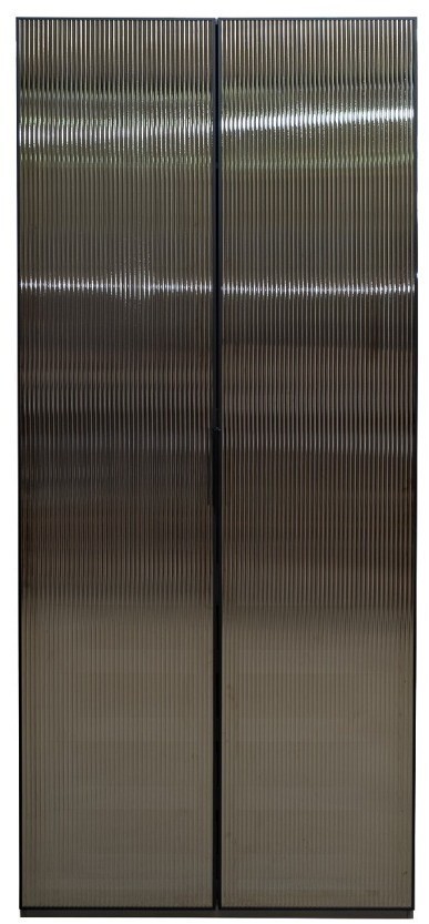 GD-10012-6 Шкаф Alto двухд c выдвиж ящик, цвет серый Кобальт, дверцы стекло(рифленое) 100*57*228.5см (TT-00013910)