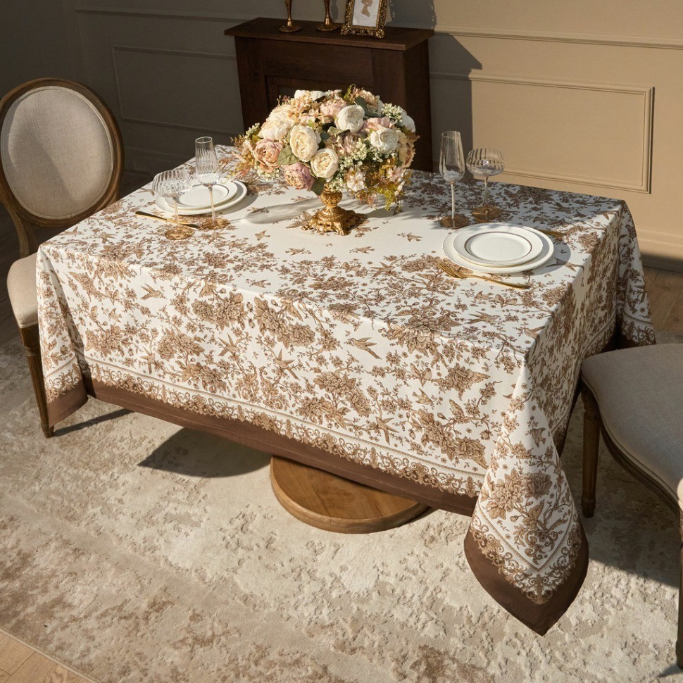 Скатерть "royal garden" 160х220см ,белый, 100% хлопок,твил пропитка Lefard (850-754-21)