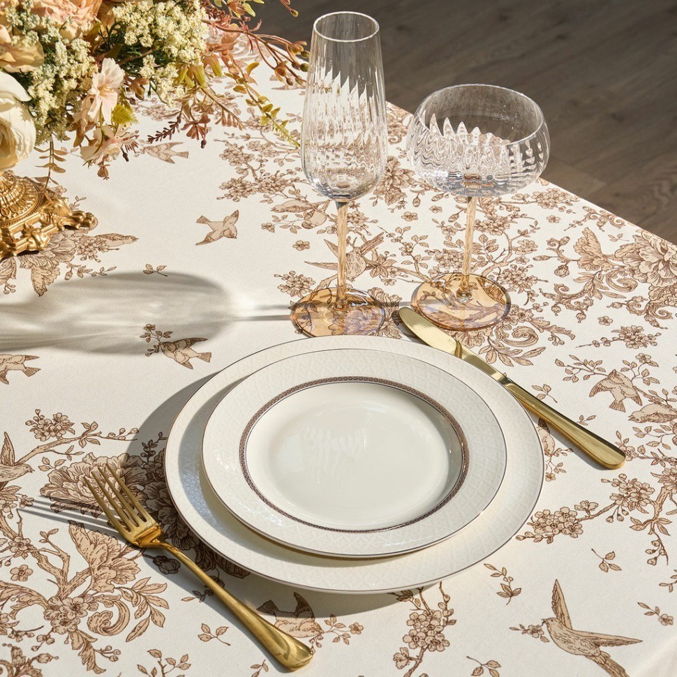 Скатерть "royal garden" 160х220см ,белый, 100% хлопок,твил пропитка Lefard (850-754-21)