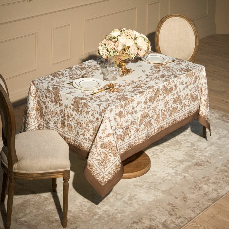 Скатерть "royal garden" 160х220см ,белый, 100% хлопок,твил пропитка Lefard (850-754-21)