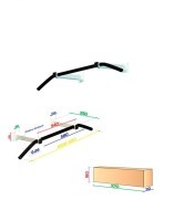 Турник настенный Slim 1, разборный, d=28 мм, ширина 100 см, вынос 25 см (979660)