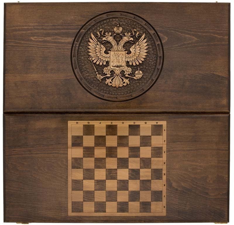 Нарды резные "Герб РФ-2", Mirzoyan (28690)