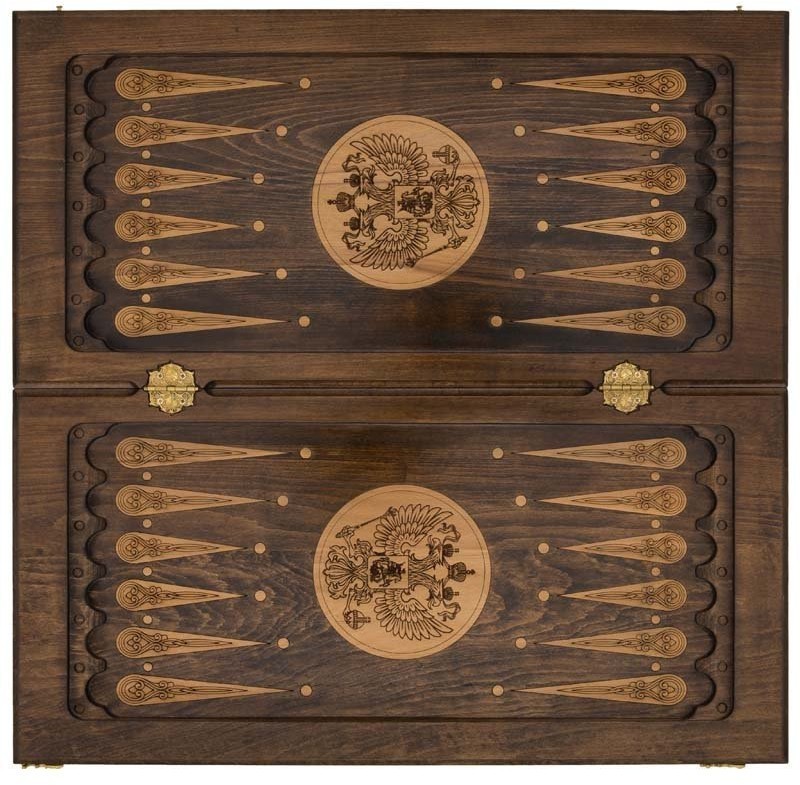 Нарды резные "Герб РФ-2", Mirzoyan (28690)