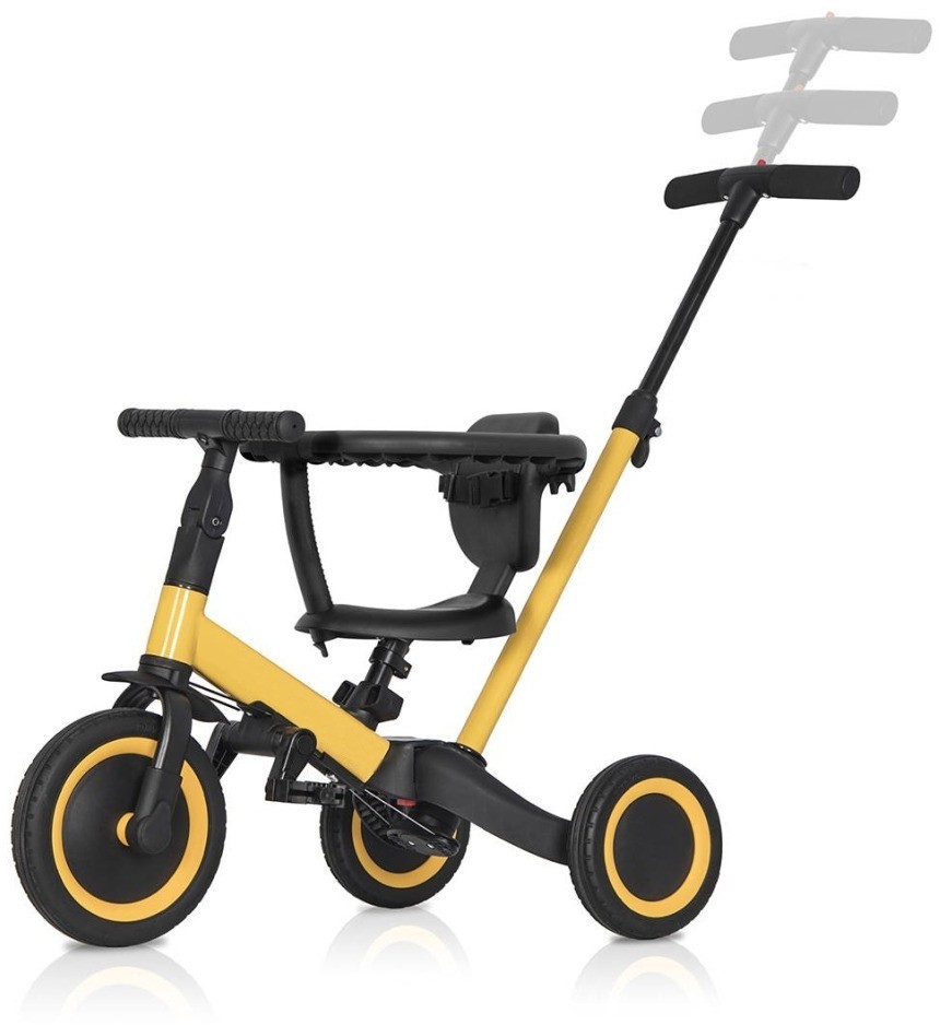 Детский беговел-велосипед 6в1 с родительской ручкой, желтый (TR008-YELLOW)