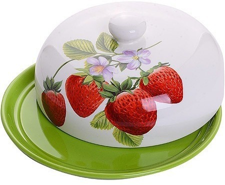 Блюдо для блинов с крышкой Клубника LORAINE (26220)