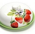 Блюдо для блинов с крышкой Клубника LORAINE (26220)