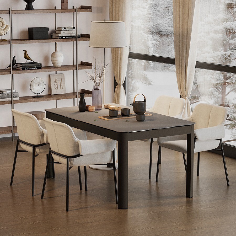 Стол обеденный leif, 160х90 см, серо-бежевый (75811)