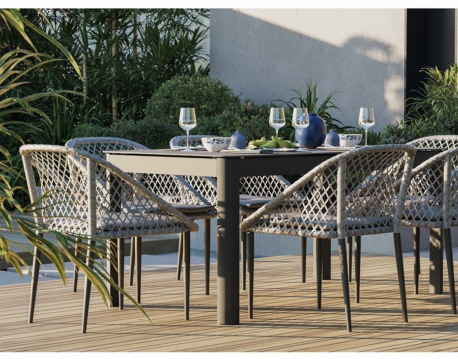 Стол обеденный leif, 160х90 см, серо-бежевый (75811)