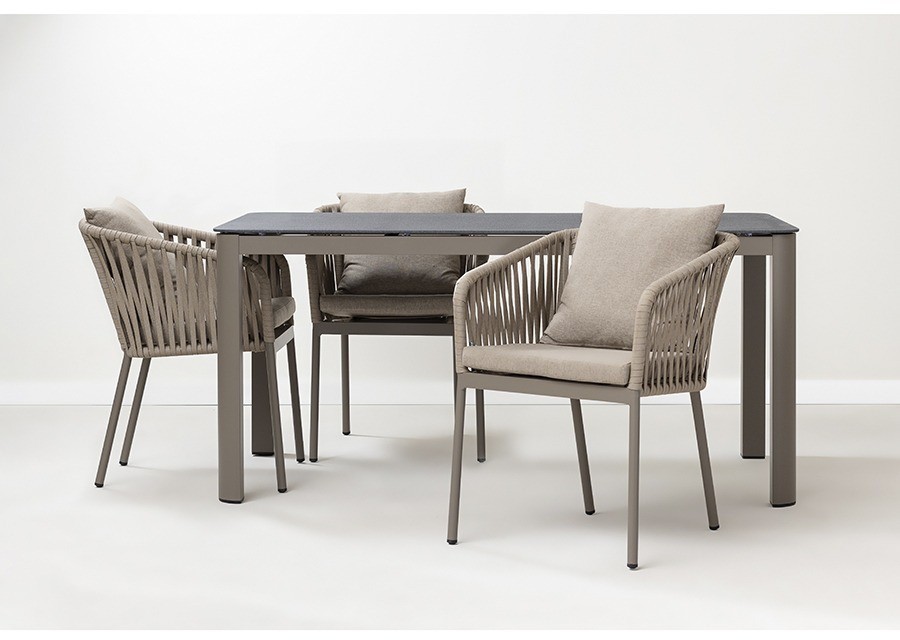 Стол обеденный leif, 160х90 см, серо-бежевый (75811)