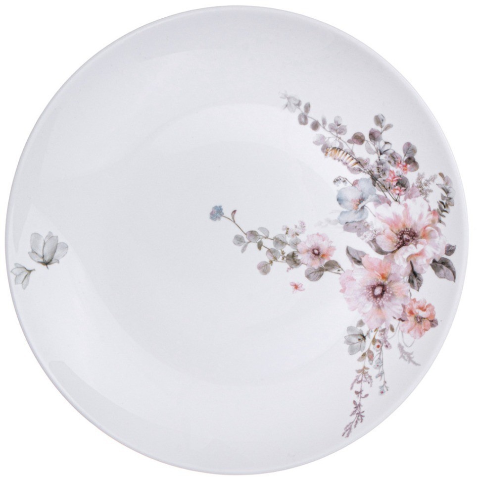 Набор столовый agness flower symphony 19пр: 24см/21,5см/15см /19см (598-077)