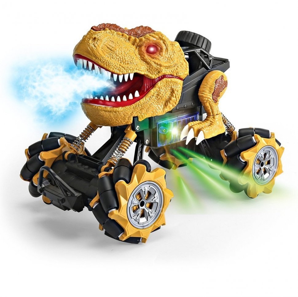 Радиоуправляемая коричневая машина-динозавр T-rex (дрифт колеса, пар) (11810-BROWN)